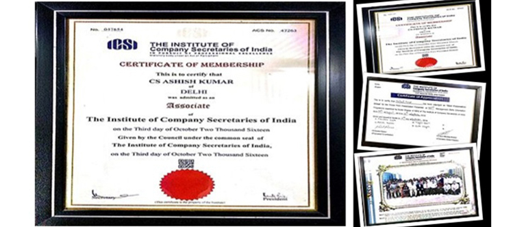 Achievements of CS Ashish Arora Sir